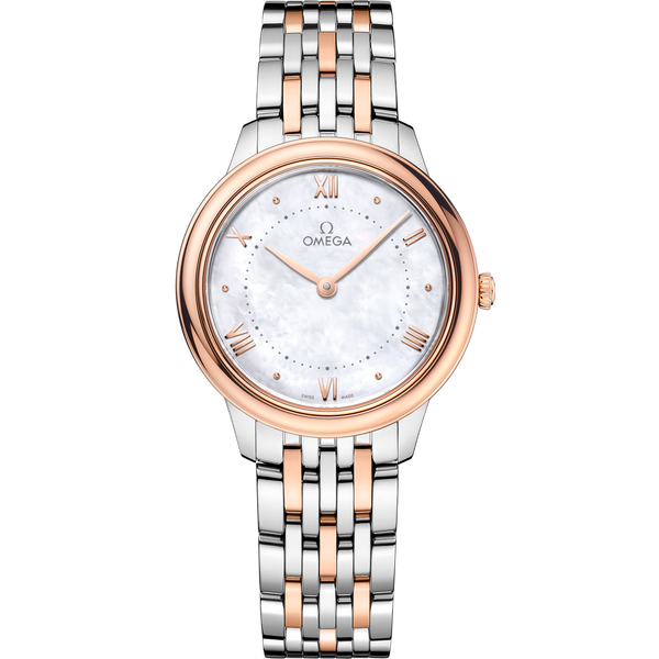 Omega 434.20.30.60.05.001 De Ville Quartz 30 Stainless Steel - Sedna Gold / MOP - Diamond