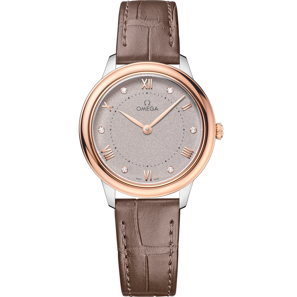 Omega 434.23.30.60.52.001 De Ville Quartz 30 Stainless Steel - Sedna Gold / Grey