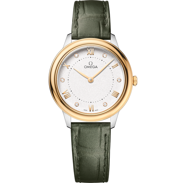 Omega 434.23.30.60.52.002 De Ville Quartz 30 Stainless Steel - Yellow Gold / White - Diamond