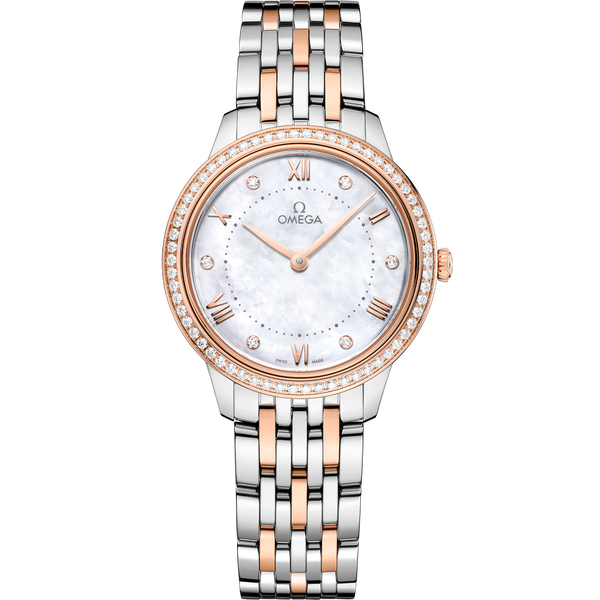 Omega 434.25.30.60.55.001 De Ville Prestige 30åÊmm, Sedna gold on Steel - Sedna gold - 434.25.30.60.55.001