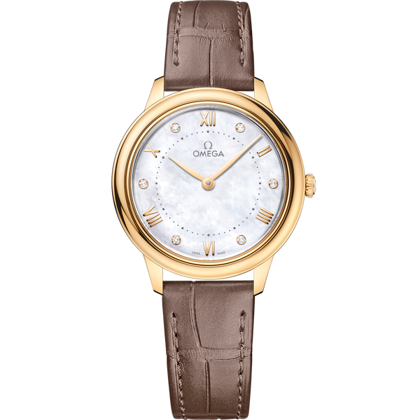 Omega 434.53.30.60.55.002 De Ville Quartz 30 Yellow Gold / MOP - Diamond