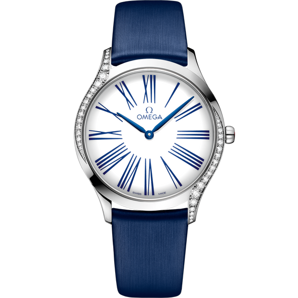 Omega 428.17.36.60.04.001 De Ville Tr̩sor 36 Stainless Steel / White Roman / Fabric