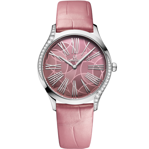 Omega 428.18.36.60.10.001 De Ville Tr̩sor 36 Stainless Steel / Pink - Lotus / Alligator