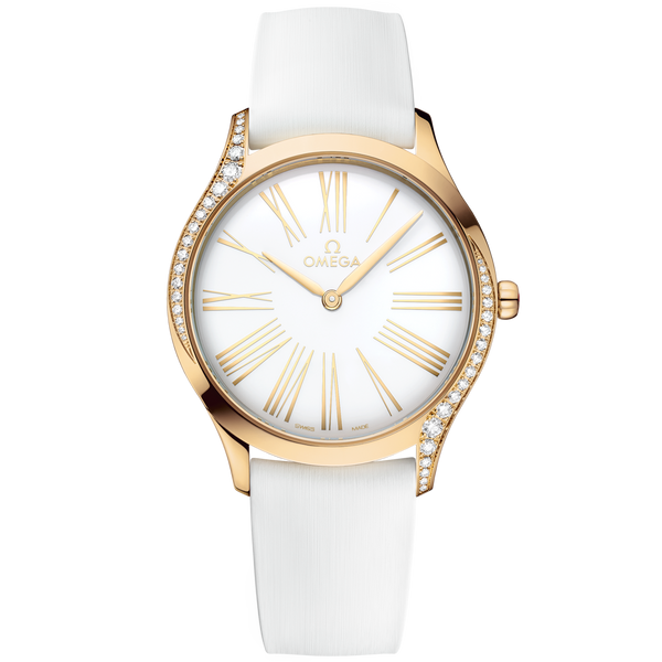 Omega 428.57.36.60.04.001 De Ville Tr̩sor 36 Moonshine Gold / White - Roman / Rubber