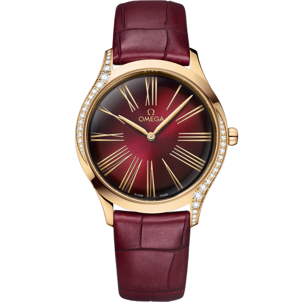 Omega 428.58.36.60.11.001 De Ville Tr̩sor 36 Moonshine Gold / Red Roman / Fabric