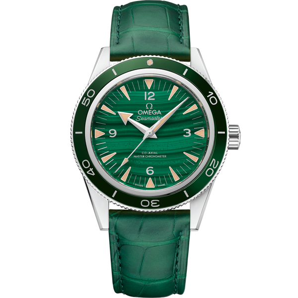 Omega 234.93.41.21.99.001 Seamaster 300 Co-Axial Master Chronometer Platinum / Malachite