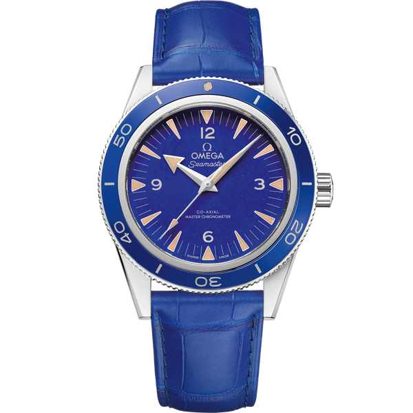 Omega 234.93.41.21.99.002 Seamaster 300 Co-Axial Master Chronometer Platinum / Lapis Lazuli