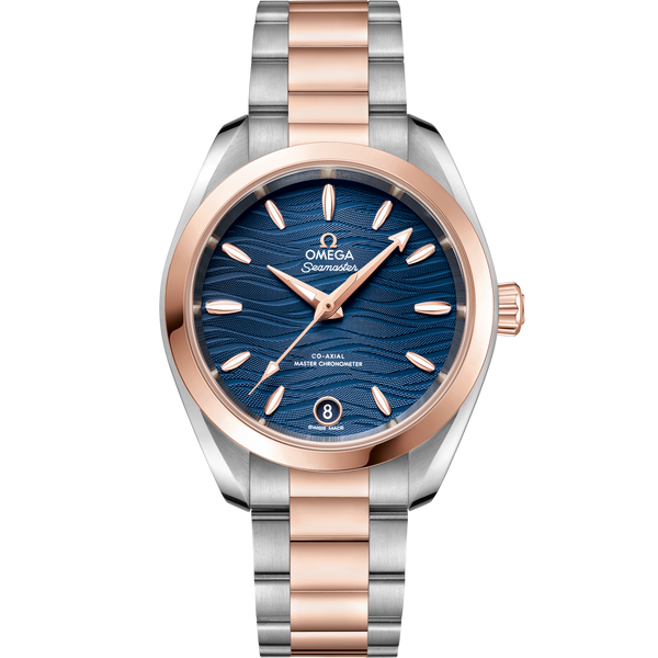 Omega 220.20.34.20.03.001 Seamaster Aqua Terra 150M Master Chronometer 34 Stainless Steel / Sedna Gold / Blue-Waves / Bracelet