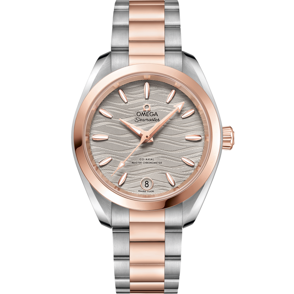 Omega 220.20.34.20.06.001 Seamaster Aqua Terra 150M Master Chronometer 34 Stainless Steel / Sedna Gold / Grey-Waves / Bracelet