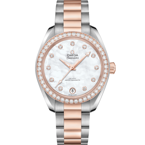 Omega 220.25.34.20.55.001 Seamaster Aqua Terra 150M Master Chronometer 34 Stainless Steel / Sedna Gold / Diamond / MOP / Bracelet