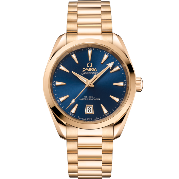 Omega 220.50.38.20.03.001 Seamaster Aqua Terra 150M Shades Master Chronometer 38 Moonshine Gold / Blue / Bracelet