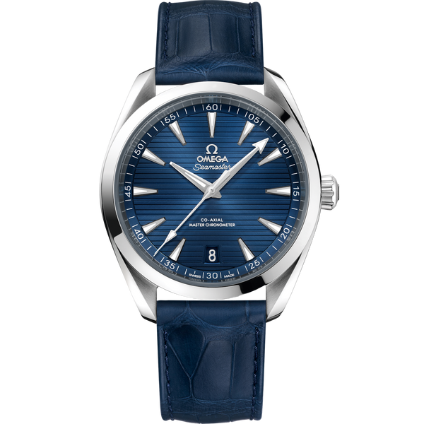 Omega 220.13.41.21.03.003 Seamaster Aqua Terra 150M Master Chronometer 41 Stainless Steel / Blue / Alligator