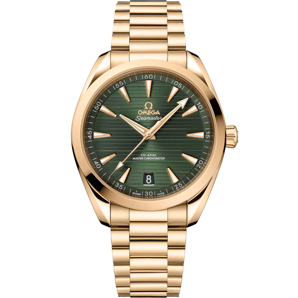 Omega 220.50.41.21.10.001 Seamaster Aqua Terra 150M Master Chronometer 41 Moonshine Gold / Green / Bracelet