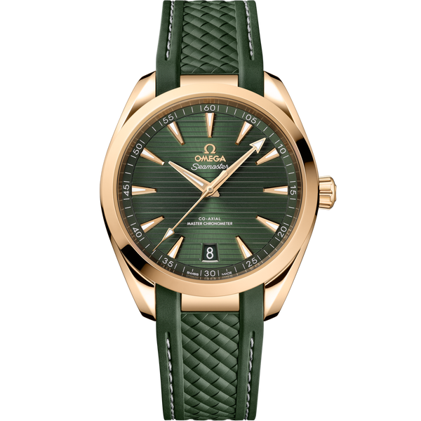 Omega 220.52.41.21.10.001 Seamaster Aqua Terra 150M Master Chronometer 41 Moonshine Gold / Green / Rubber