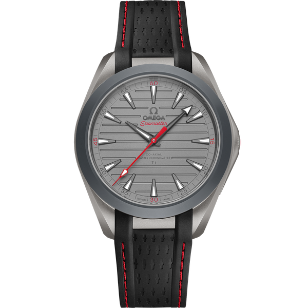 Omega 220.92.41.21.06.001 Seamaster Aqua Terra 150M Master Chronometer 41 Ultra Light Titanium / Grey - Red / Rubber