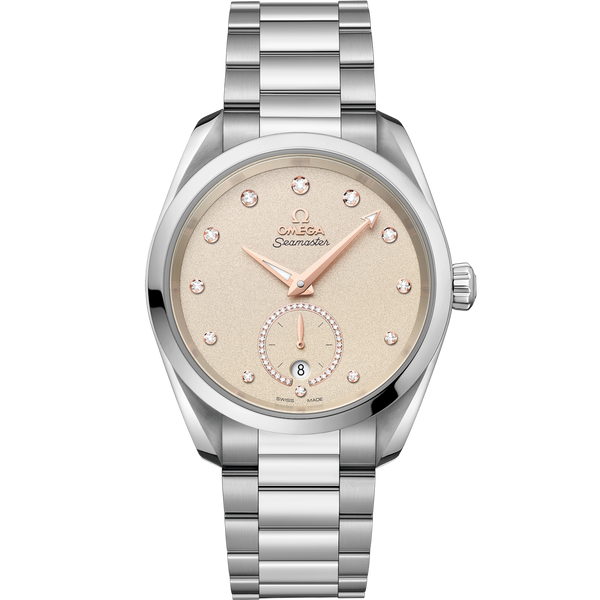 Omega 220.10.38.20.59.001 Seamaster Aqua Terra 150M Master Chronometer Small Seconds 38 Stainless Steel / Sand - Diamond / Bracelet