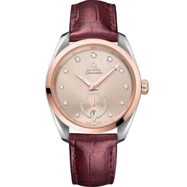 Omega 220.23.38.20.59.001 Seamaster Aqua Terra 150M Master Chronometer Small Seconds 38 Stainless Steel / Sedna Gold / Sand - Diamond / Alligator
