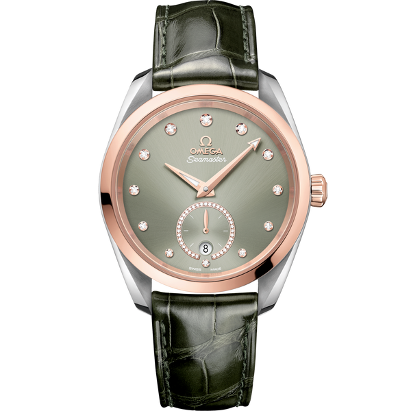 Omega 220.23.38.20.60.001 Seamaster Aqua Terra 150M Master Chronometer Small Seconds 38 Stainless Steel / Sedna Gold / Green - Diamond / Alligator