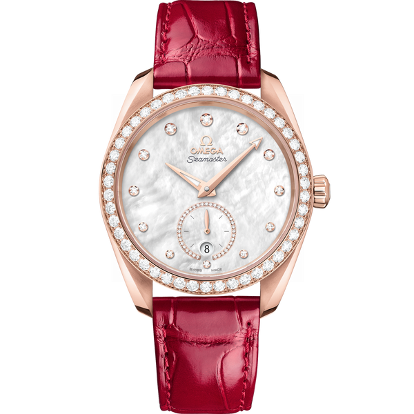 Omega 220.58.38.20.55.002 Seamaster Aqua Terra 150M Master Chronometer Small Seconds 38 Sedna Gold / Diamond / MOP / Alligator