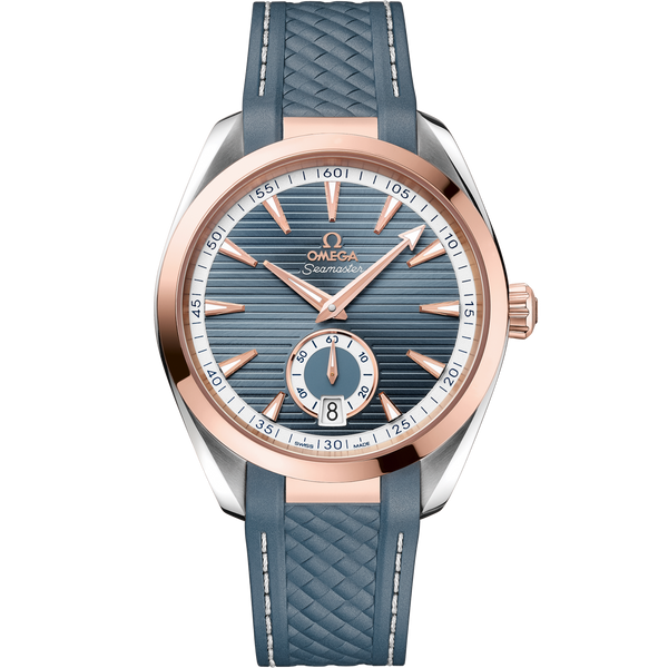Omega 220.22.41.21.03.001 Seamaster Aqua Terra 150M Master Chronometer Small Seconds 41 Stainless Steel / Sedna Gold / Blue / Rubber