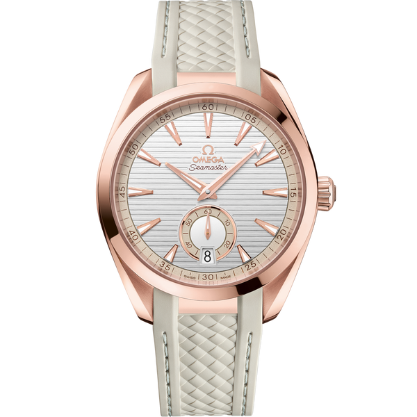 Omega 220.52.41.21.02.001 Seamaster Aqua Terra 150M Master Chronometer Small Seconds 41 Sedna Gold / Silver / Rubber