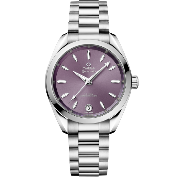 Omega 220.10.34.20.10.002 Seamaster Aqua Terra 150M Master Chronometer 34 Stainless Steel / Lavender / Bracelet