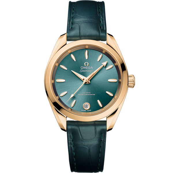 Omega 220.53.34.20.10.001 Seamaster Aqua Terra 150M Master Chronometer 34 Moonshine Gold / Grey