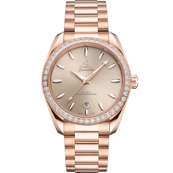 Omega 220.55.38.20.09.001 Seamaster Aqua Terra 150M Master Chronometer Small Seconds 38 Sedna Gold - Diamond / Pink / Bracelet