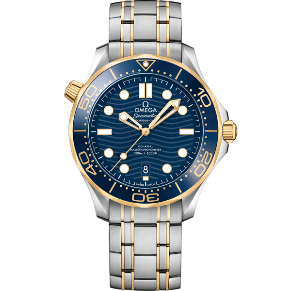 Omega 210.20.42.20.03.001 Seamaster Diver 300M Master Co-Axial 42 Stainless Steel / Yellow Gold / Blue / Bracelet