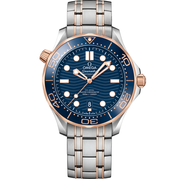 Omega 210.20.42.20.03.002 Seamaster Diver 300M Master Co-Axial 42 Stainless Steel / Sedna Gold / Blue / Bracelet