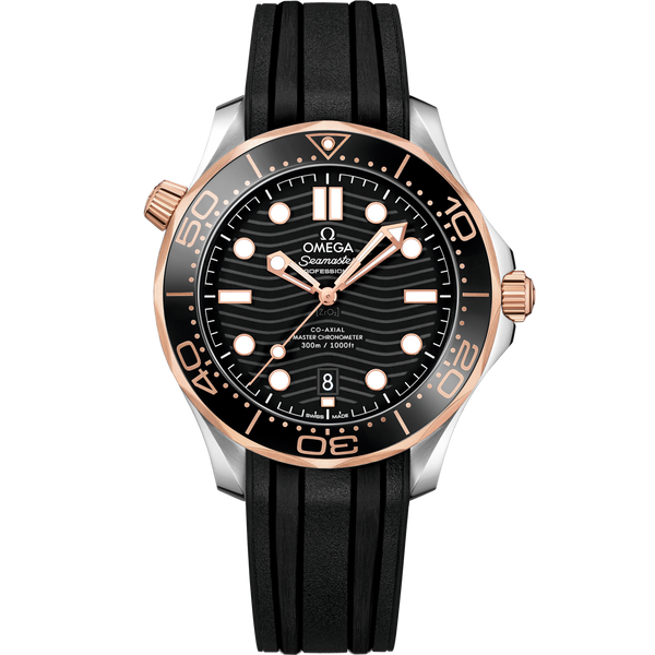 Omega 210.22.42.20.01.002 Seamaster Diver 300M Master Co-Axial 42 Stainless Steel / Sedna Gold / Black / Rubber