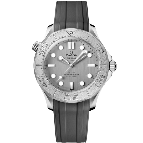 Omega 210.32.42.20.06.002 Seamaster Diver 300M No-Date Master Co-Axial 42 Stainless Steel - Titanium / Grey / Rubber