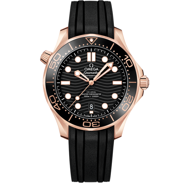 Omega 210.62.42.20.01.002 Seamaster Diver 300M Master Co-Axial 42 Sedna Gold / Black / Rubber