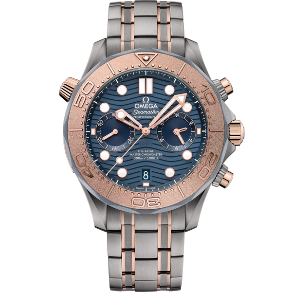 Omega 210.60.44.51.03.001 Seamaster Diver 300M Master Co-Axial 44 Chronograph Titanium / Tantalum / Sedna Gold / Blue / Bracelet