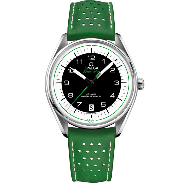 Omega 522.32.40.20.01.005 Seamaster Master Co-Axial 39.5 Olympic Timekeeper Stainless Steel / Black / Green