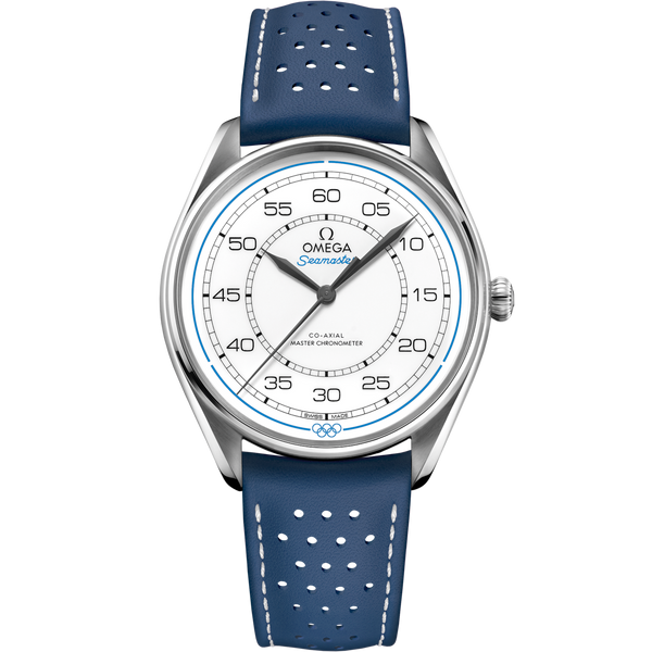 Omega 522.32.40.20.04.001 Seamaster Master Co-Axial 39.5 Olympic Timekeeper Stainless Steel / White / Blue