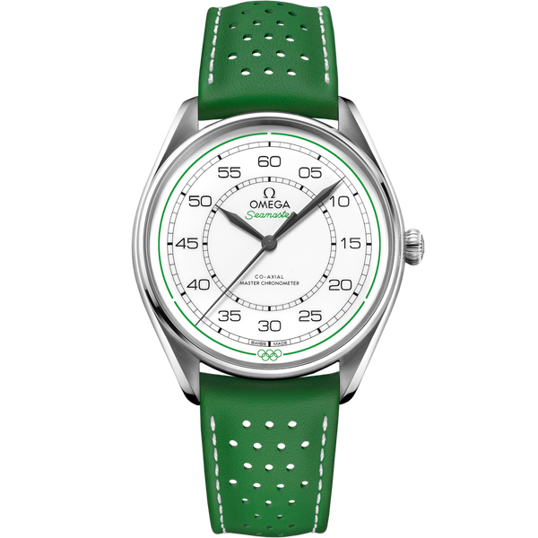 Omega 522.32.40.20.04.005 Seamaster Master Co-Axial 39.5 Olympic Timekeeper Stainless Steel / White / Green