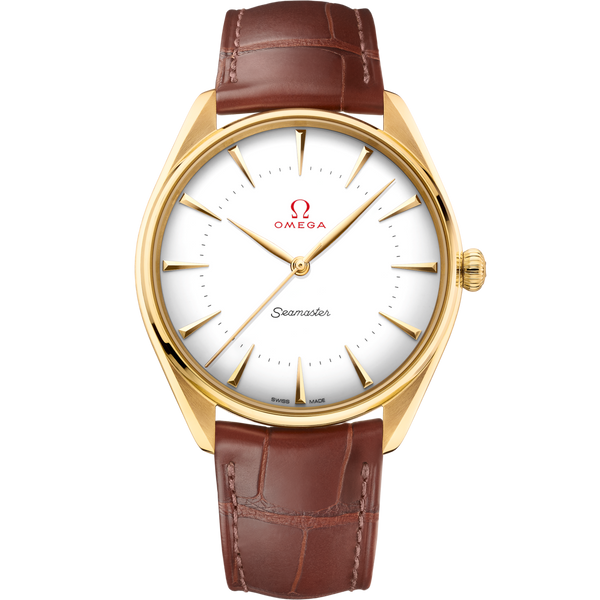 Omega 522.53.40.20.04.001 Seamaster Master Co-Axial 39.5 Olympic Games Gold Yellow Gold / Enamel / Alligator