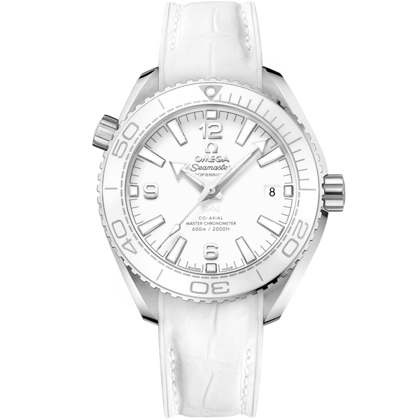 Omega 215.33.40.20.04.001 Seamaster Planet Ocean 600M Co-Axial 39.5 Master Chronometer Stainless Steel / White / Alligator