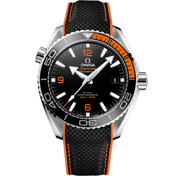 Omega 215.32.44.21.01.001 Seamaster Planet Ocean 600M Co-Axial 43.5 Master Chronometer Stainless Steel / Orange / Rubber