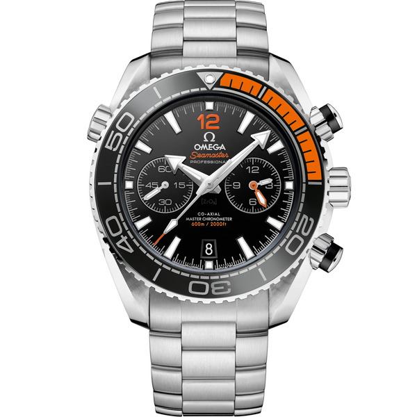 Omega 215.30.46.51.01.002 Seamaster Planet Ocean 600M Co-Axial 45.5 Master Chronometer Chronograph Stainless Steel / Orange / Bracelet