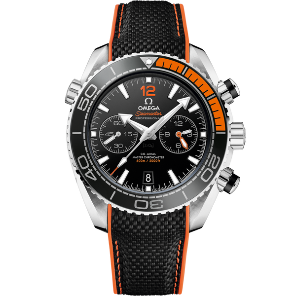 Omega 215.32.46.51.01.001 Seamaster Planet Ocean 600M Co-Axial 45.5 Master Chronometer Chronograph Stainless Steel / Orange / Rubber