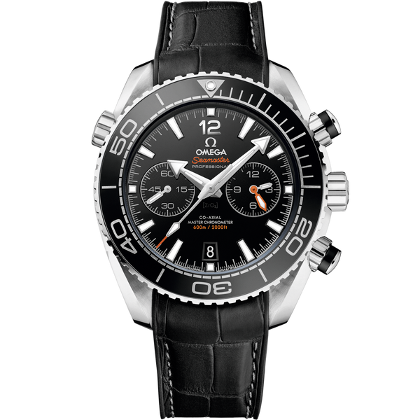 Omega 215.33.46.51.01.001 Seamaster Planet Ocean 600M Co-Axial 45.5 Master Chronometer Chronograph Stainless Steel / Black / Alligator