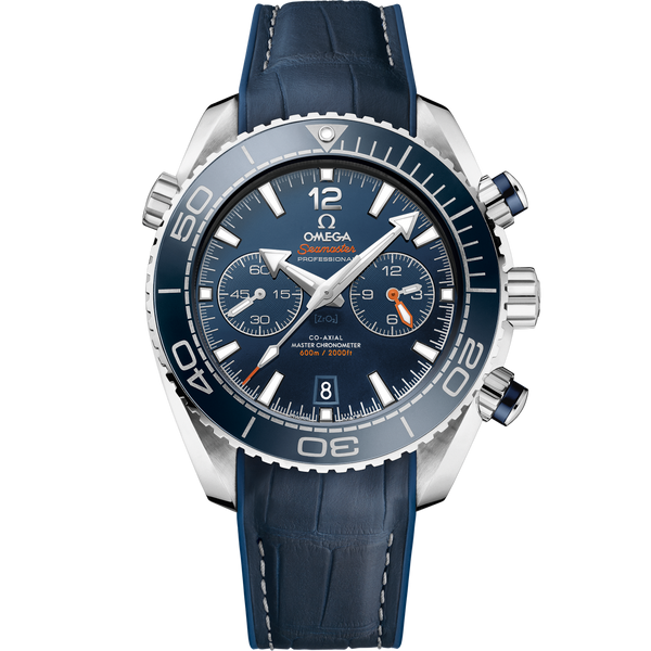 Omega 215.33.46.51.03.001 Seamaster Planet Ocean 600M Co-Axial 45.5 Master Chronometer Chronograph Stainless Steel / Blue / Alligator