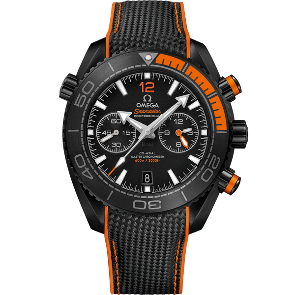 Omega 215.92.46.51.01.001 Seamaster Planet Ocean 600M Co-Axial 45.5 Master Chronometer Chronograph Deep Black Orange