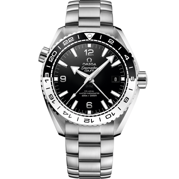 Omega 215.30.44.22.01.001 Seamaster Planet Ocean 600M Co-Axial 43.5 Master Chronometer GMT Stainless Steel / Black White / Bracelet