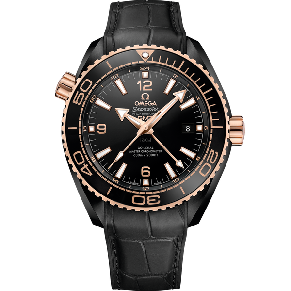 Omega 215.63.46.22.01.001 Seamaster Planet Ocean 600M Co-Axial 45.5 Master Chronometer GMT Deep Black Sedna