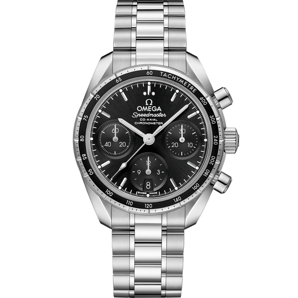 Omega 324.30.38.50.01.001 Speedmaster Co-Axial 38 Stainless Steel / Black / Bracelet