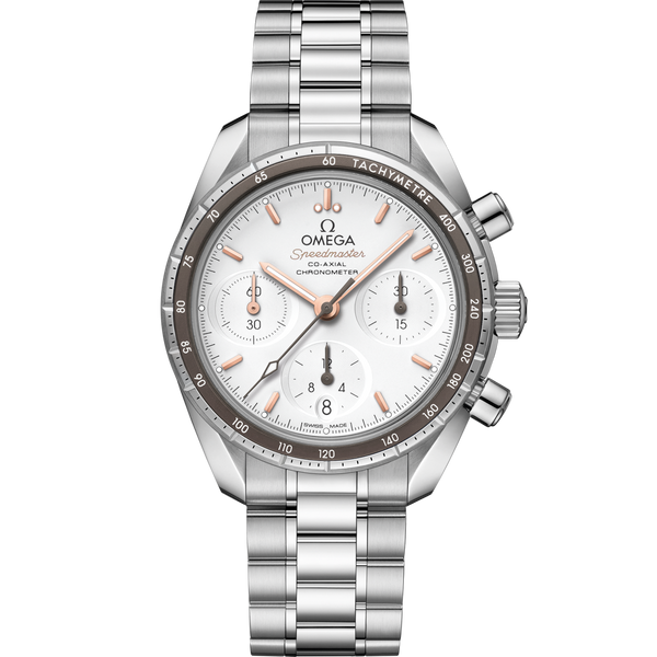 Omega 324.30.38.50.02.001 Speedmaster Co-Axial 38 Stainless Steel / Silver / Bracelet