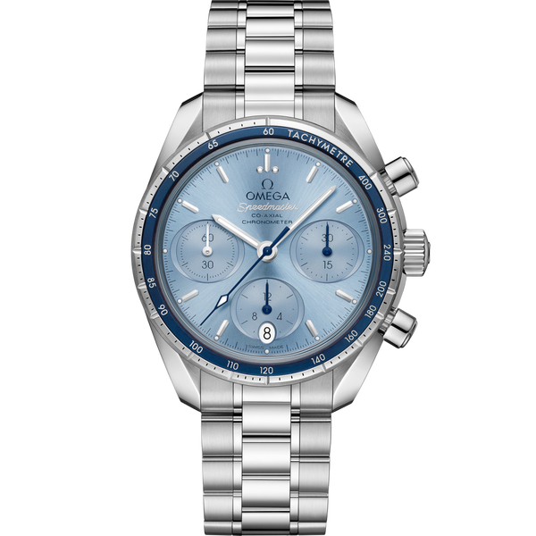 Omega 324.30.38.50.03.001 Speedmaster Co-Axial 38 Stainless Steel / Blue / Bracelet